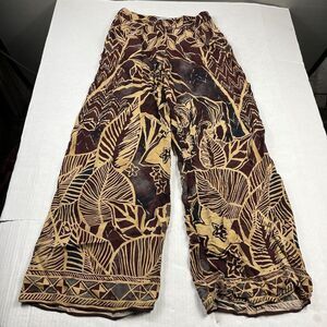 Mango Brown and Tan Wide Leg Pants